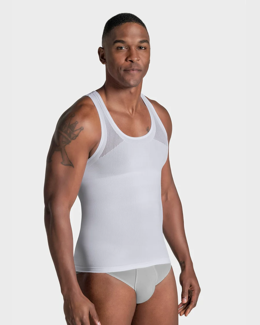 Crew neck seamless compression tank
